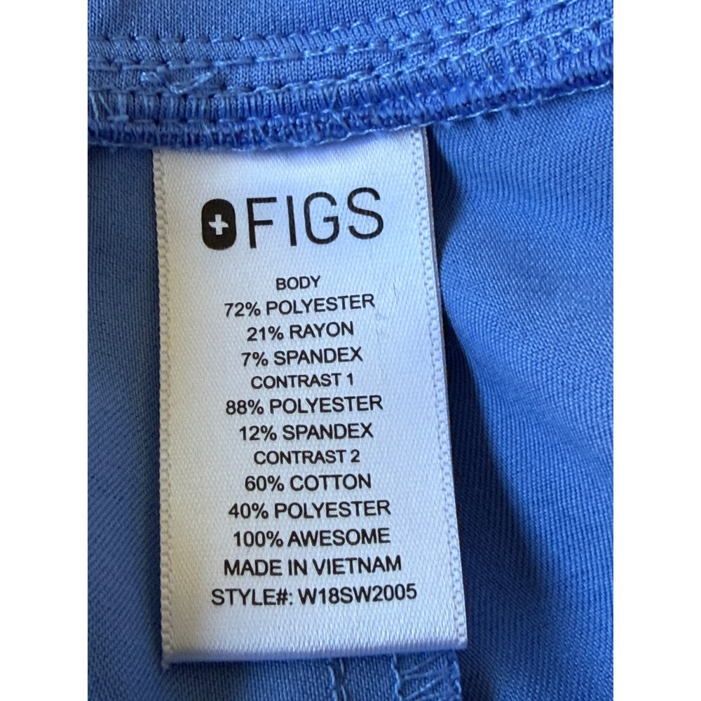 FIGS Technical Collection Zamora Jogger Scrub Pants Ceil Blue Womens Size M